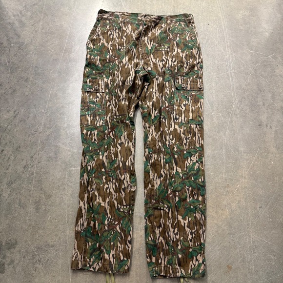 Mossy Oak Other - Vintage Mossy Oak Greenleaf Camo Canvas Cargo Pants USA Talon Zip 38x32